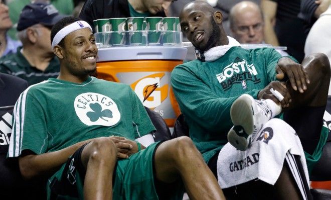 Paul Pierce and Kevin Garnett