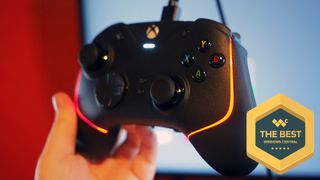 Razer Wolverine V2 Chroma Wired controller with Windows Central "The Best" award badge