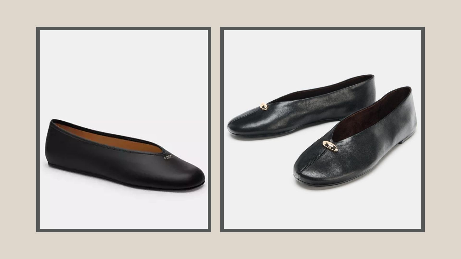 Zara high-street lookalikes for Coach’s Houston ballet flats
