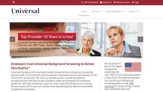 Universal Background Screening Review Listing