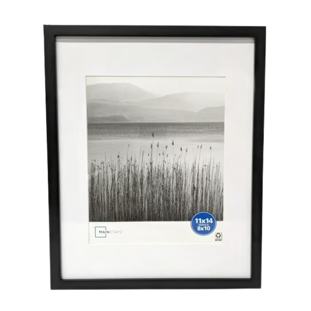 Mainstays &amp;ndash; 8x10 Picture Frame &amp;ndash; Black Matted Gallery Linear Program Wall Photo Frame