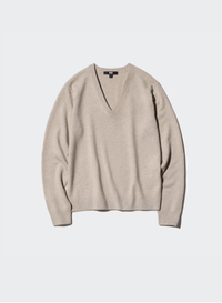 100% Cashmere V Neck Jumper: was $79 now $69 @ Uniqlo