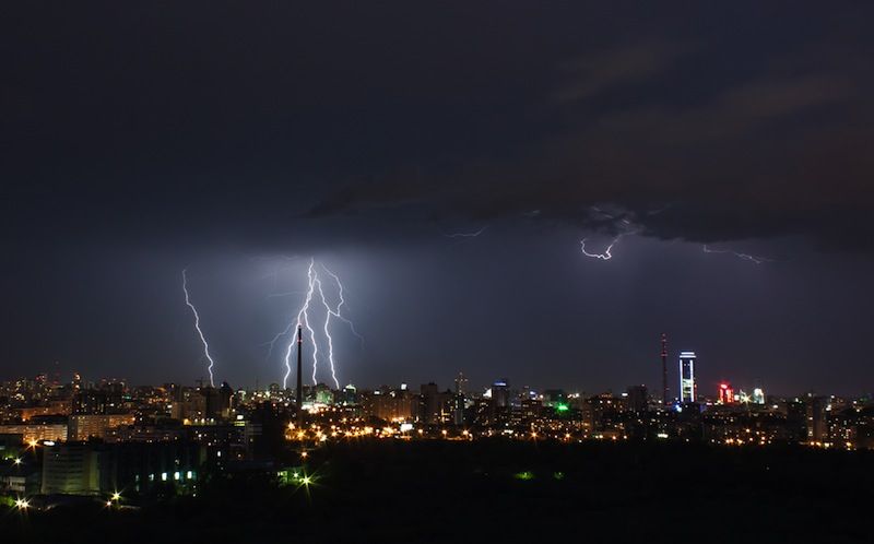 lightning from a storm