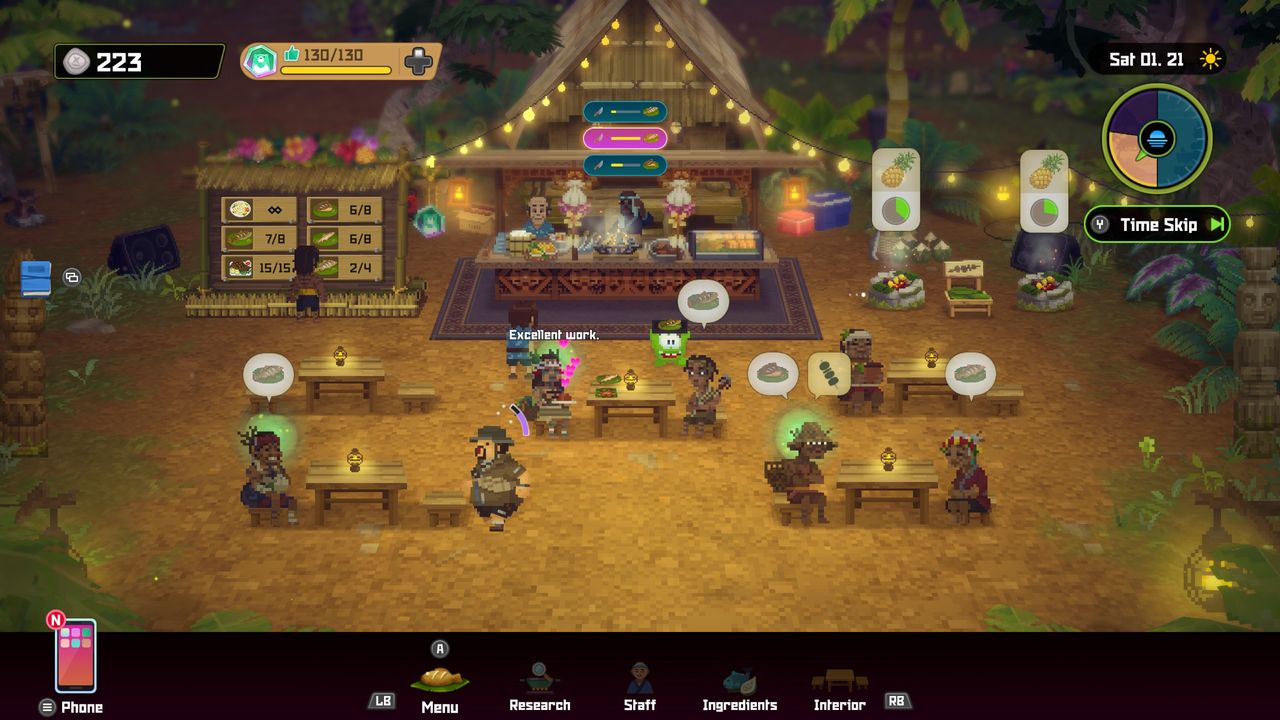A busy outdoor restaurant