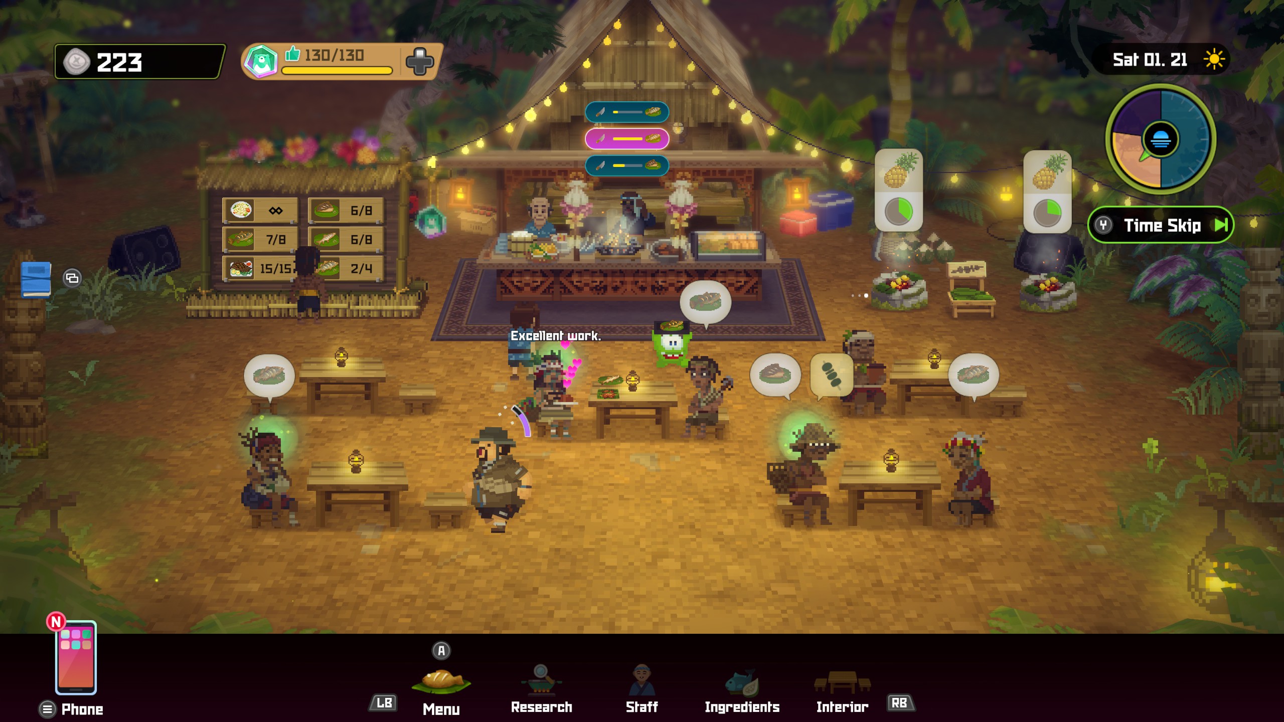 A busy outdoor restaurant