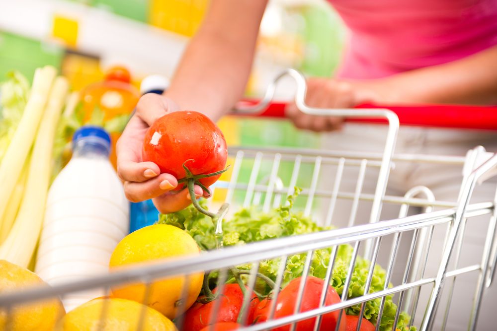 supermarket, cart, shopping, shopping cart, healthy