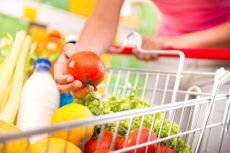 supermarket, cart, shopping, shopping cart, healthy