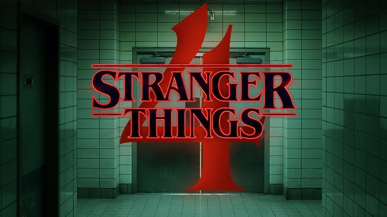 Screenshot of the Stranger Things Season 4 logo in a teaser