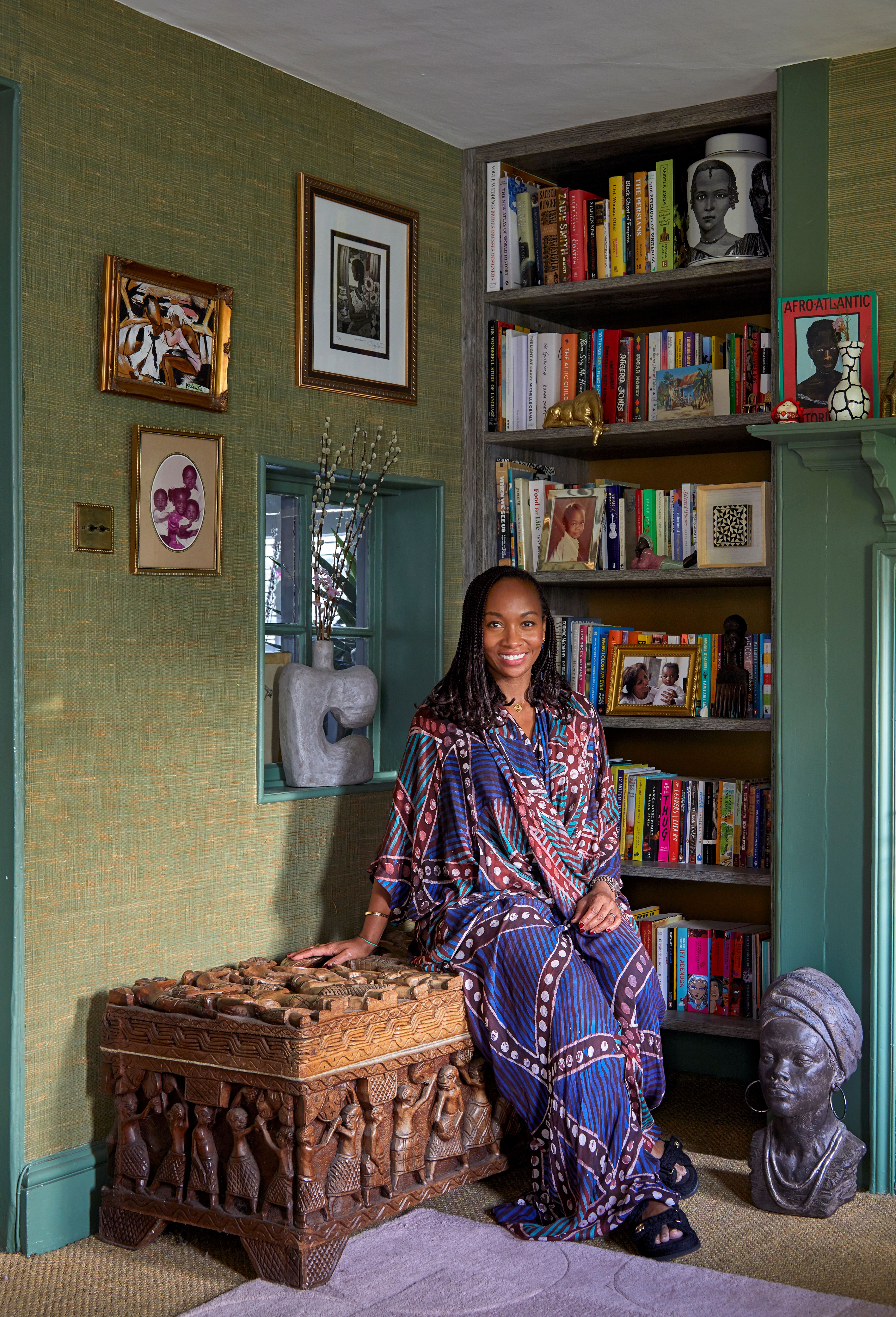 portrait of Kemi Lawson sat in her home