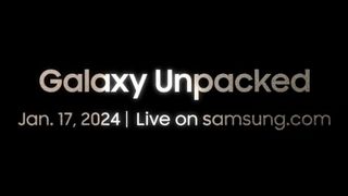 Inbjudan till Samsung Unpacked i januari 2024.
