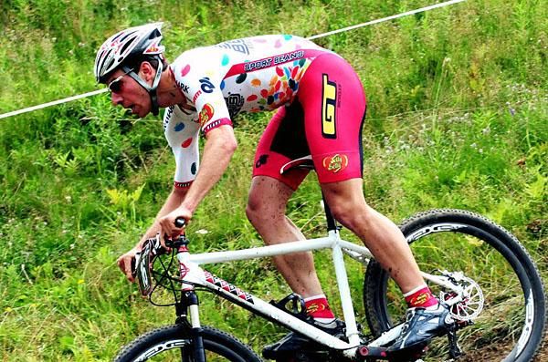 Jeremy Powers (Jelly Belly) riding in the top ten.