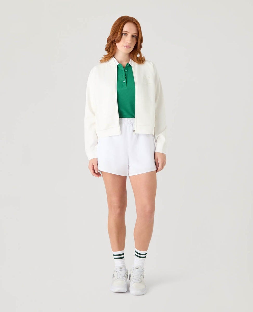 Womens Ottoman Bomber Jacket in White