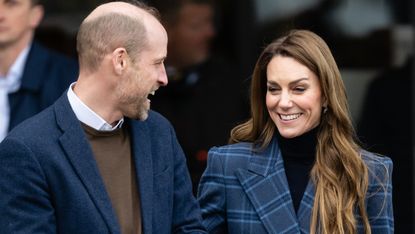 Catherine, Princess of Wales and Prince William, Prince of Wales depart the National Curling Academy