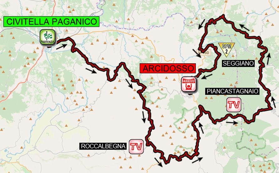 2020 Giro Rosa stage 2 map