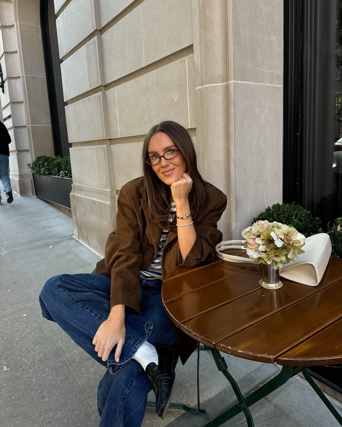 @emmaleger wearing ruched loafers