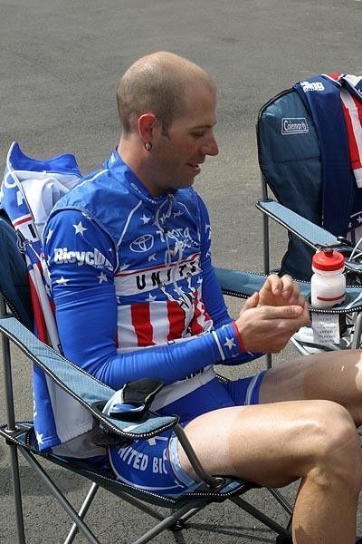 Chris Wherry gets ready