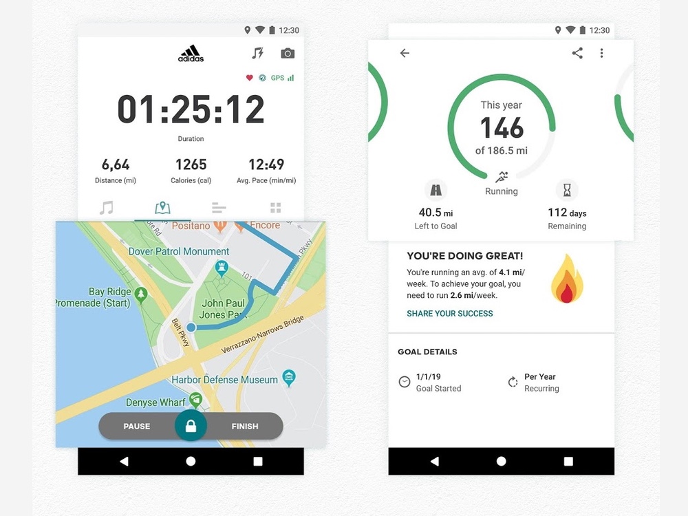 best running apps: adidas running