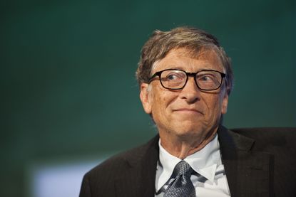 Bill Gates listens during a meeting in NYC