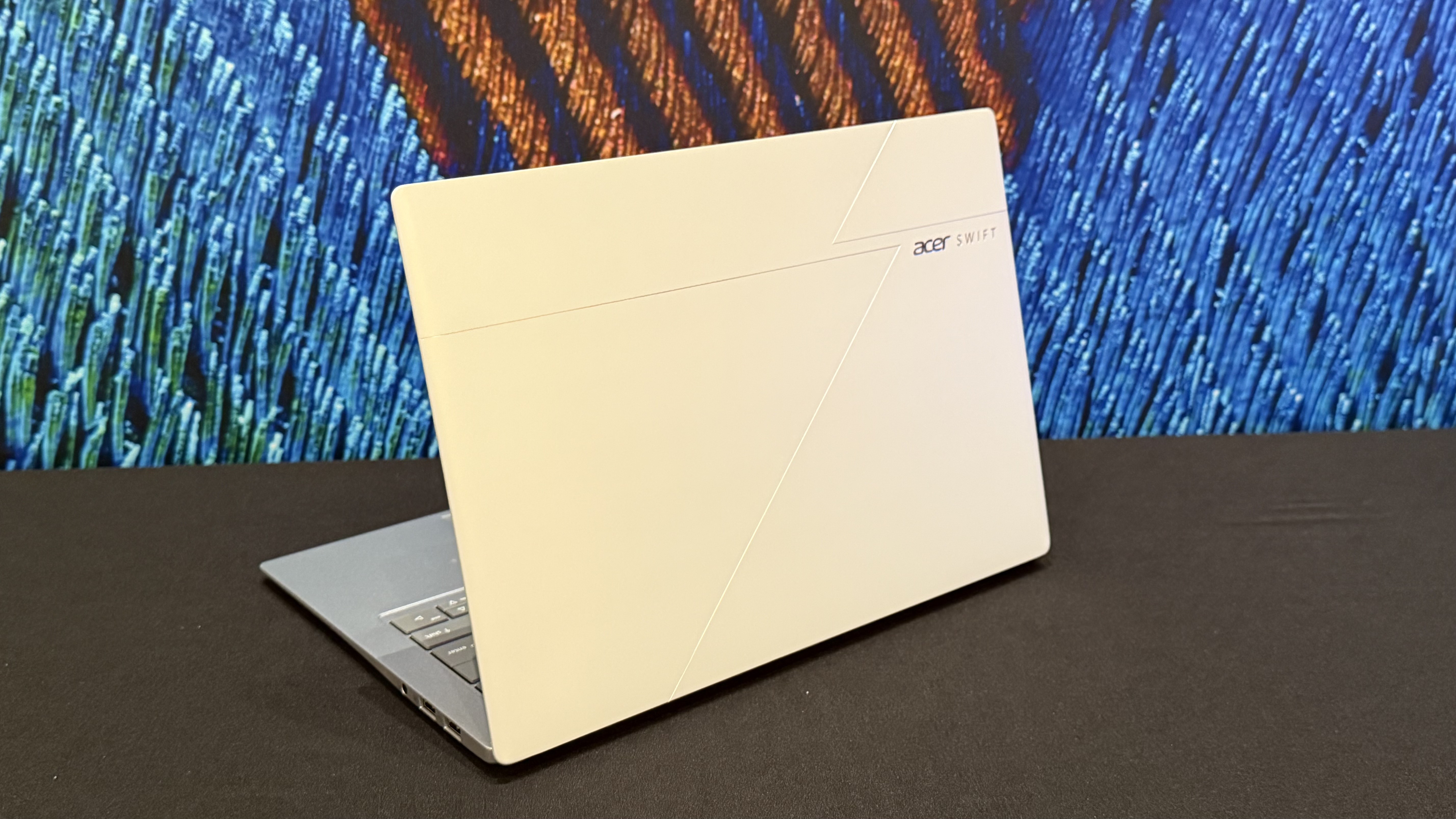 A laptop on display at CES 2026