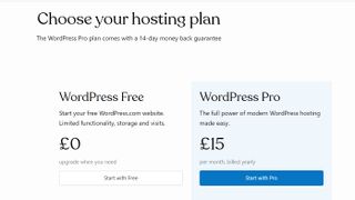 WordPress.com price plan change screenshot