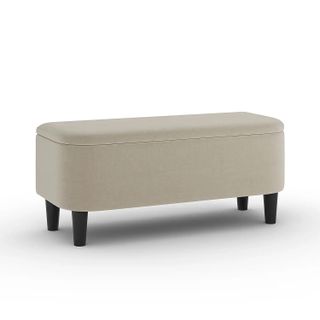 Dunelm Modern Curves Woven End of Bed Storage Ottoman