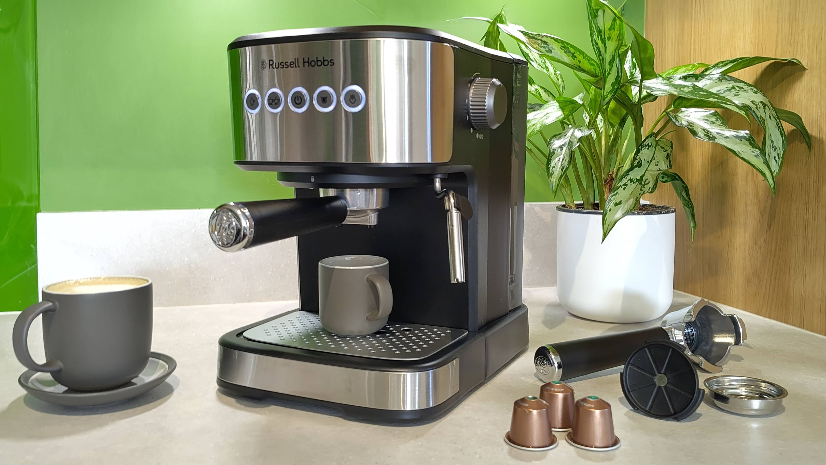 Russell Hobbs Everyday Espresso Machine on kitchen counter