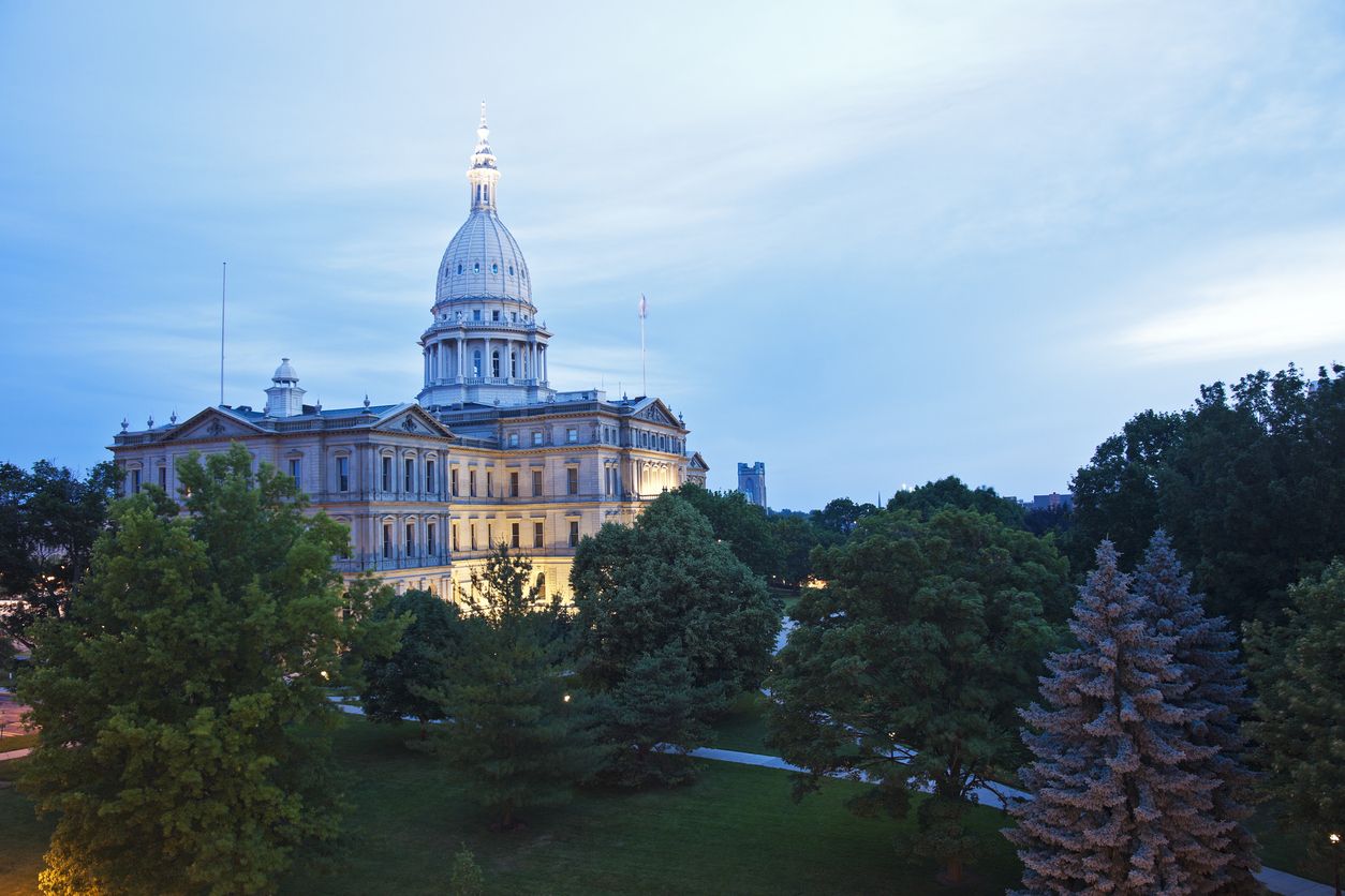 Lansing, Michigan capitol building.