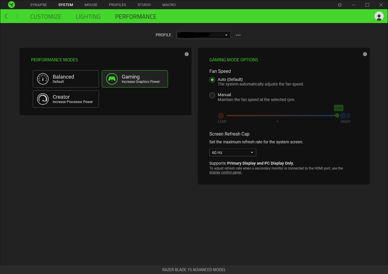 Razer Synapse Performance