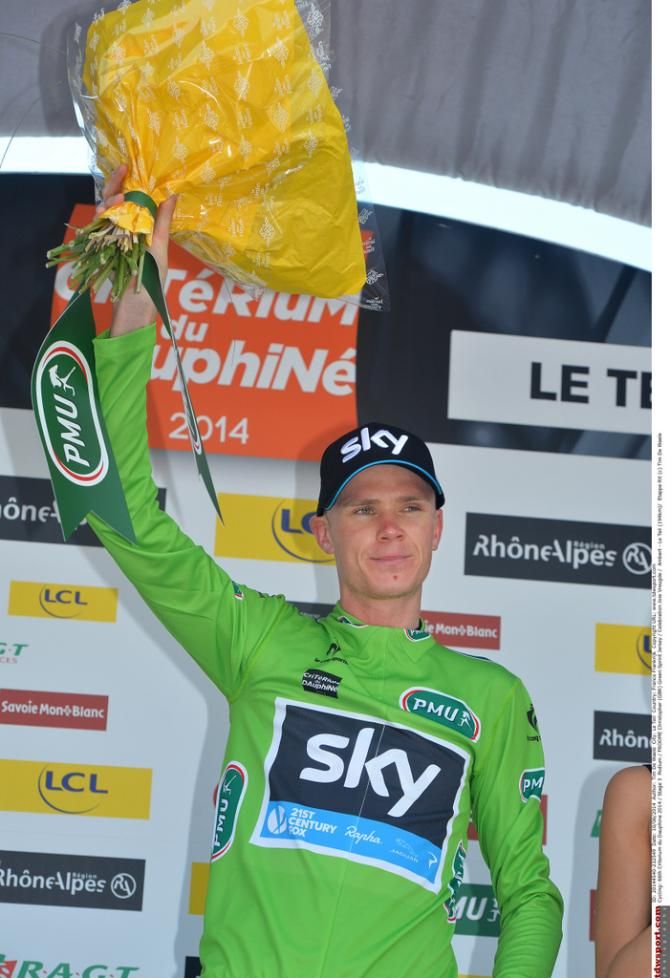 Chris Froome in the points jersey