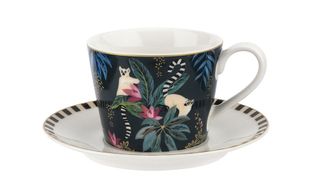 cup and saucer with white background