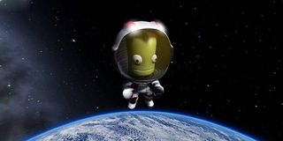 Kerbal floats in space