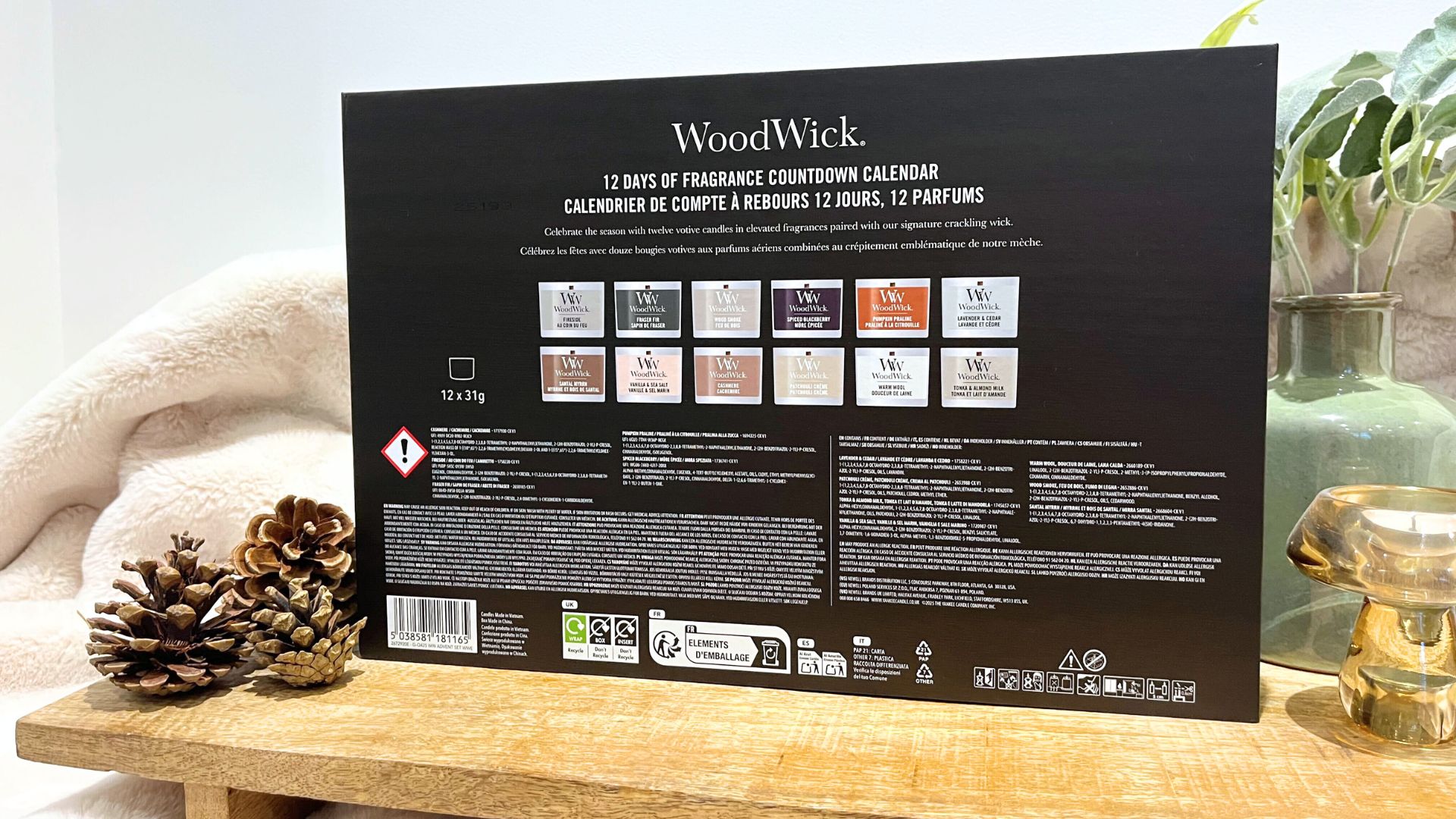 picture of the back of the advent calendar