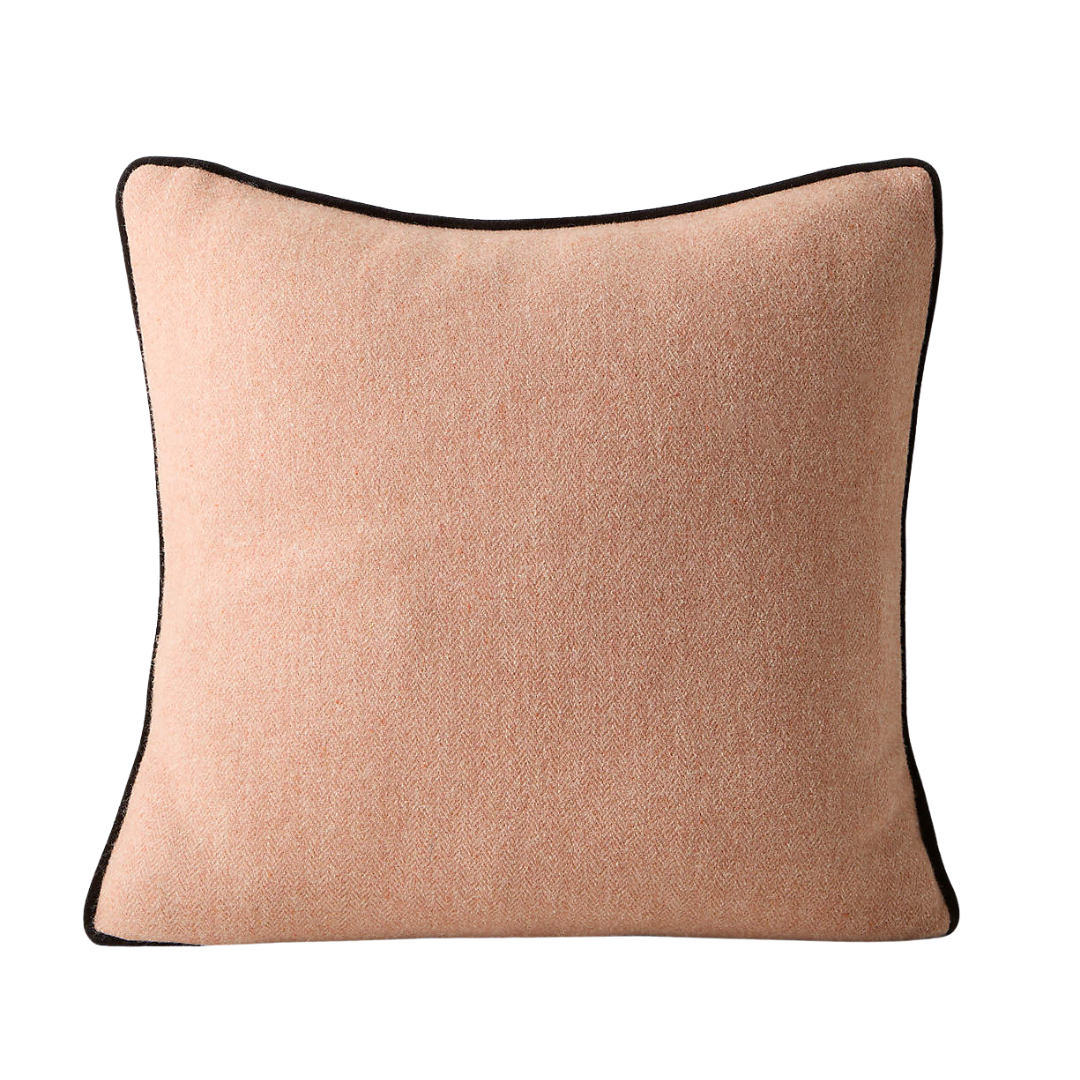 Throw pillow cover in red merino wool