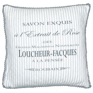 greengate quilted cushion cover savon grey