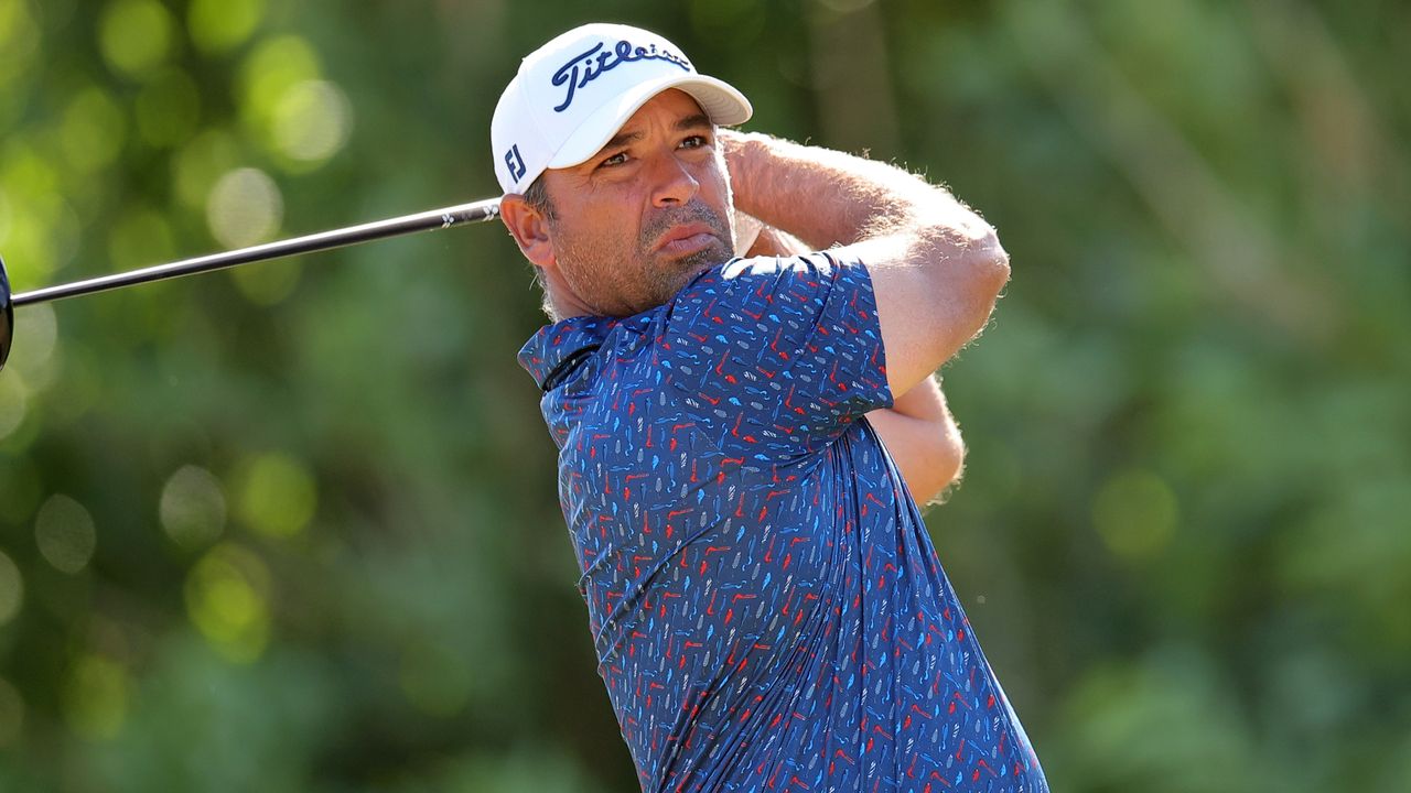 Rafael Campos takes a shot at the Butterfield Bermuda Championship