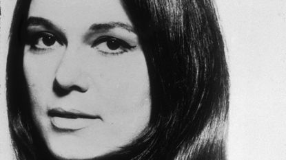 Gloria Steinem black and white photograh