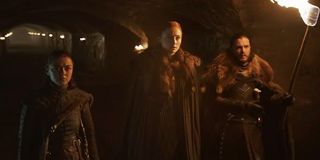 Arya Sansa Jon Maisie Williams Sophie Turner Kit Harington Game Of Thrones HBO