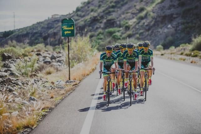 Tinkoff-Saxo trains in Gran Canaria.