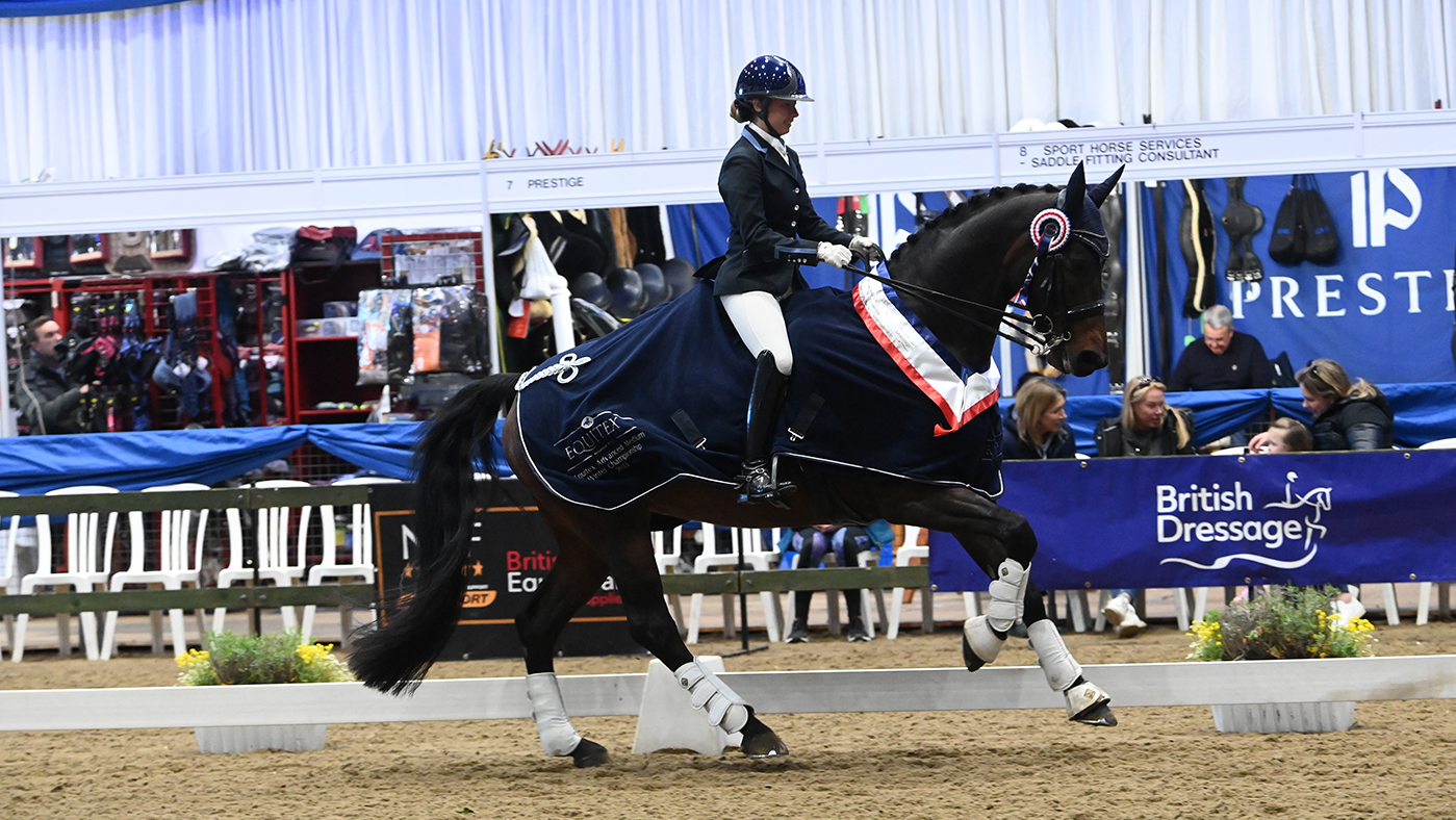 Jade Clark and Jemimah at the Winter Dressage Championships 2023