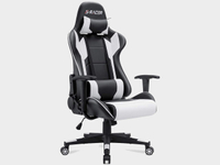 Homall Gaming Chair racing style high-back (white) | $89.99 (save $110)