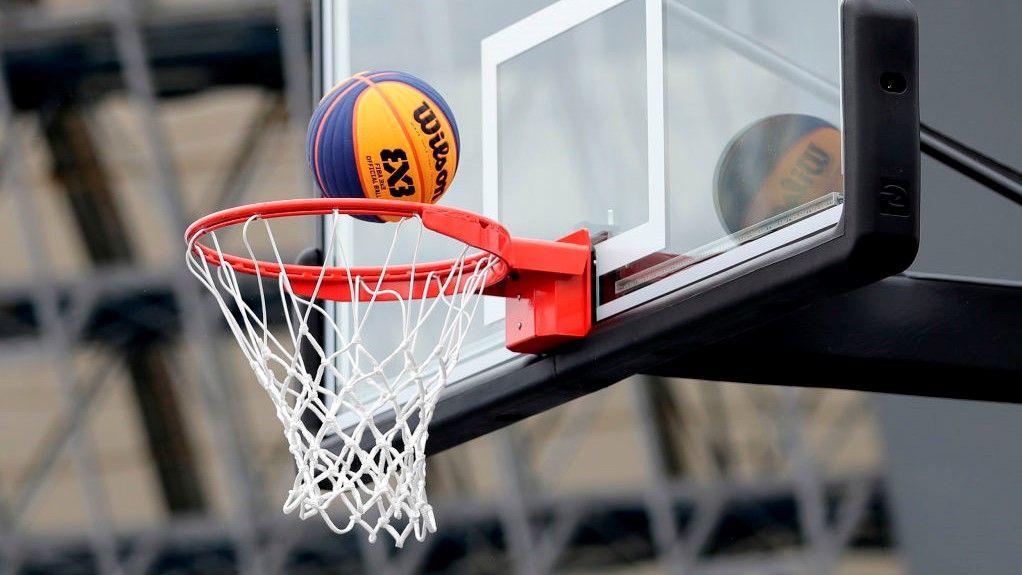 A general view in the Men&#039;s semi-final match during the 3x3 Basketball Olympic test event at the Aomi Urban Sports Park on May 16, 2021 in Tokyo, Japan