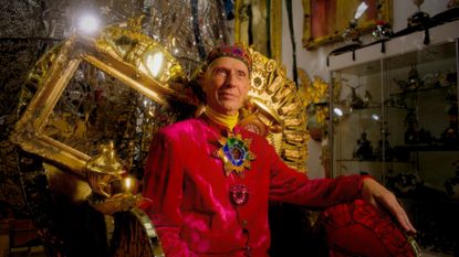 man in bright colours