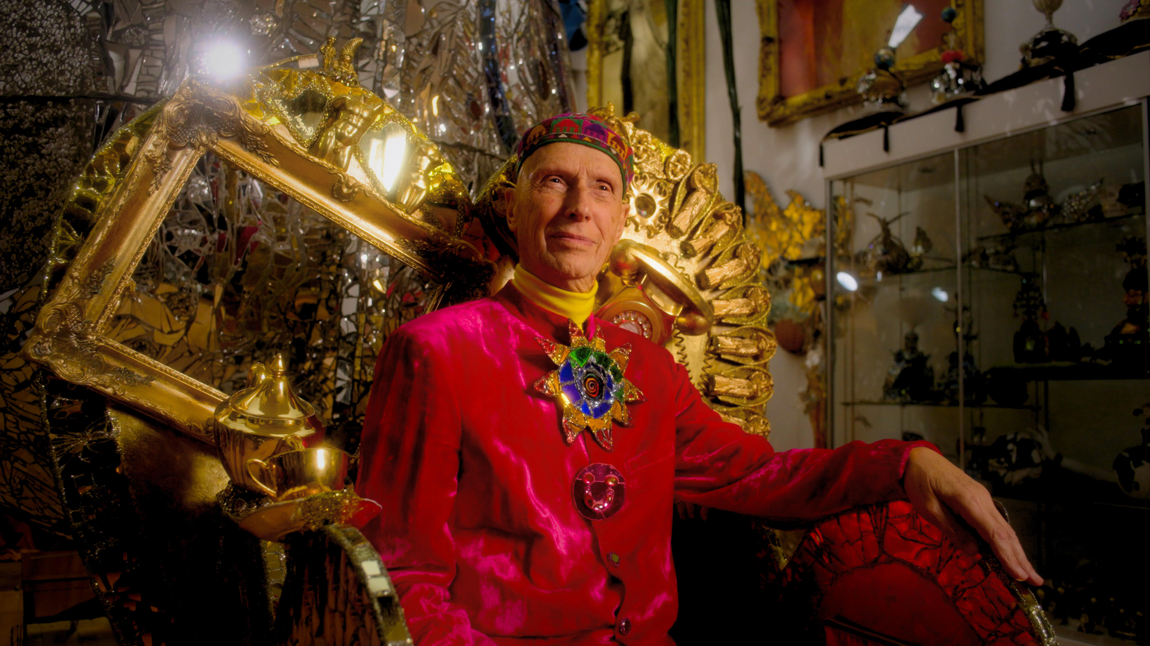 man in bright colours