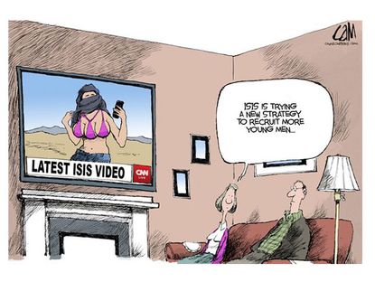 Editorial cartoon ISIS recruiting strategy