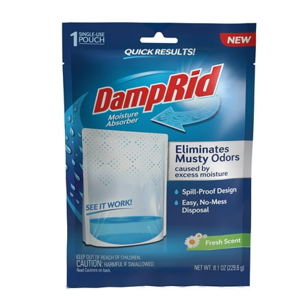 Damprid Moisture Absorber Pouch Fresh Scent Single-Use, 8.1 Oz.