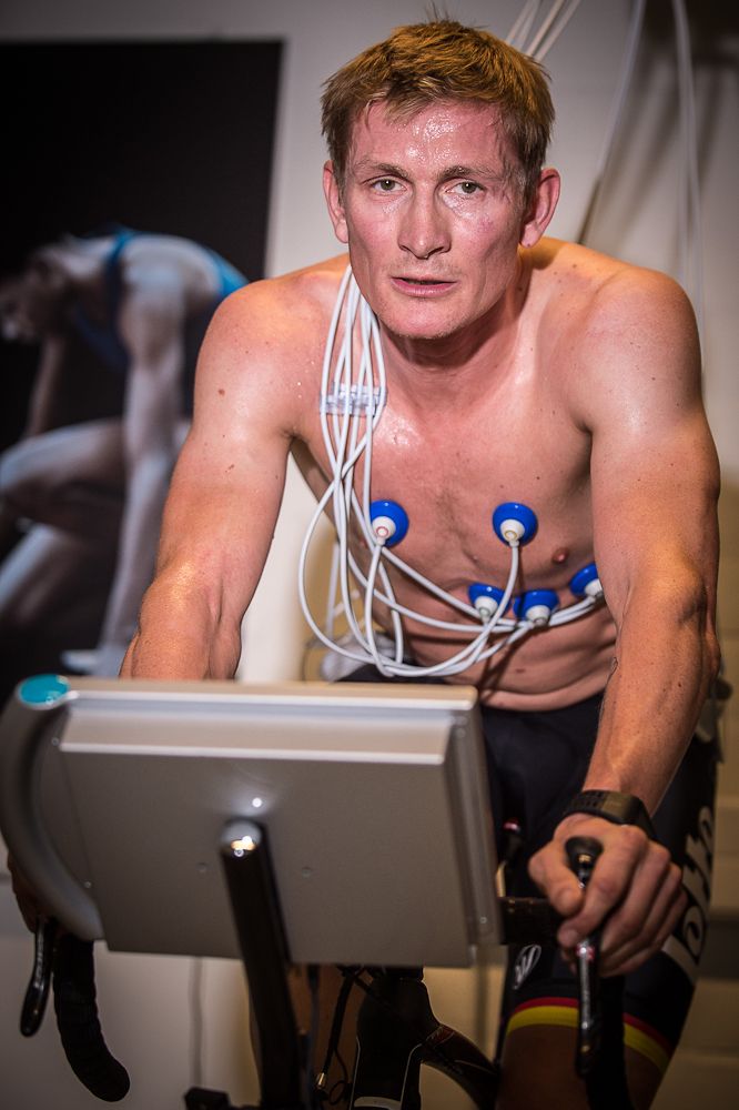 Andre Greipel takes a medical test in Diepenbeek, Belgium