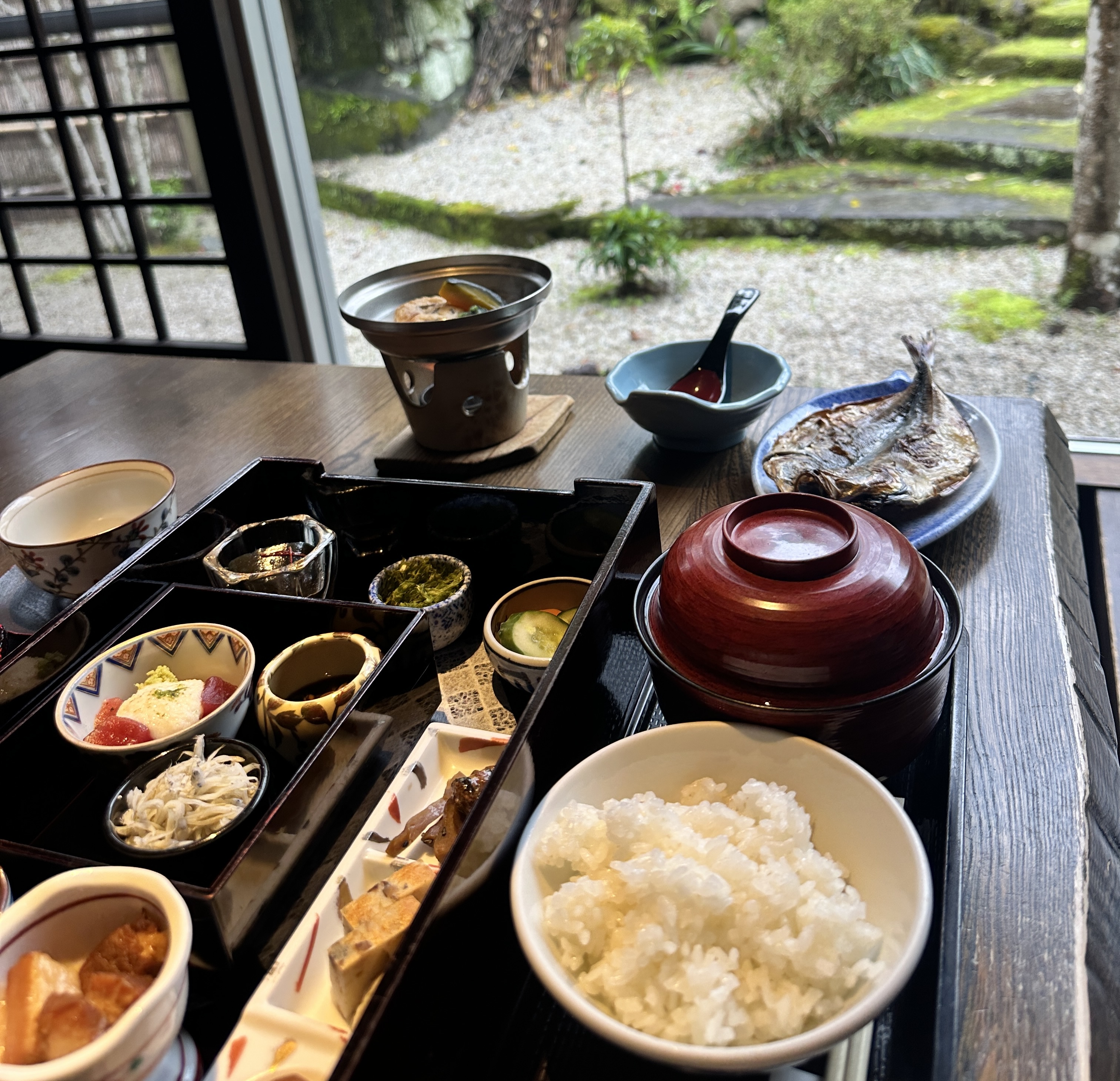 Breakfast at Yukairo Kikuya in Japan