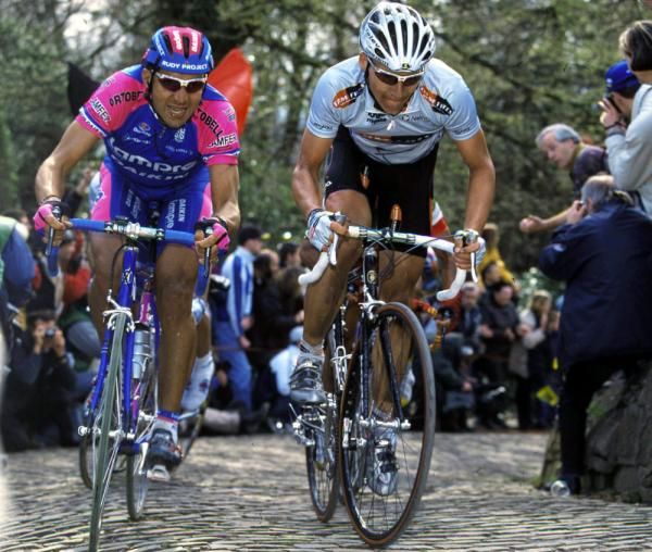 Franco Ballerini races for Lampre at the Tour of Flanders