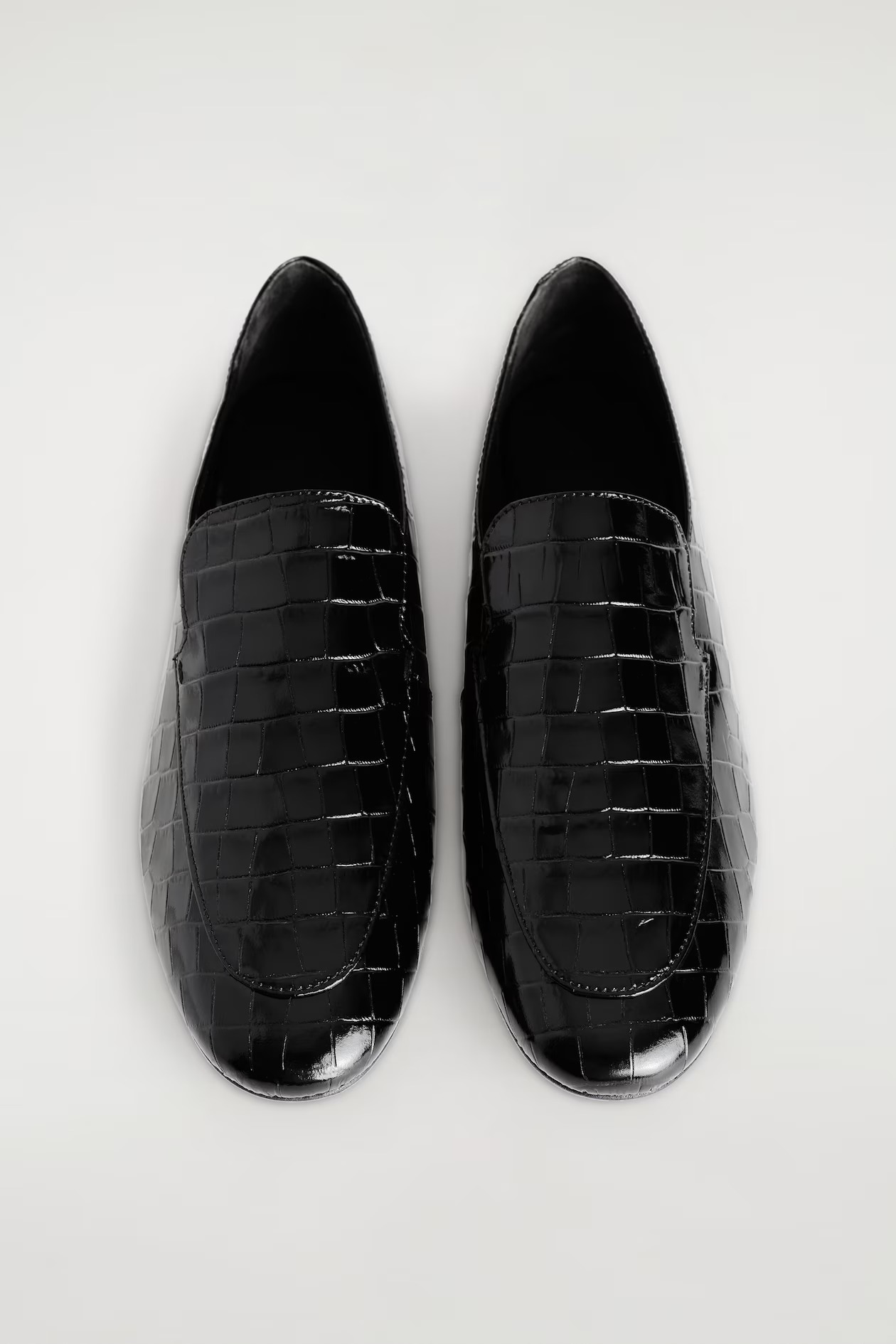 COS, Croc-Effect Leather Loafers