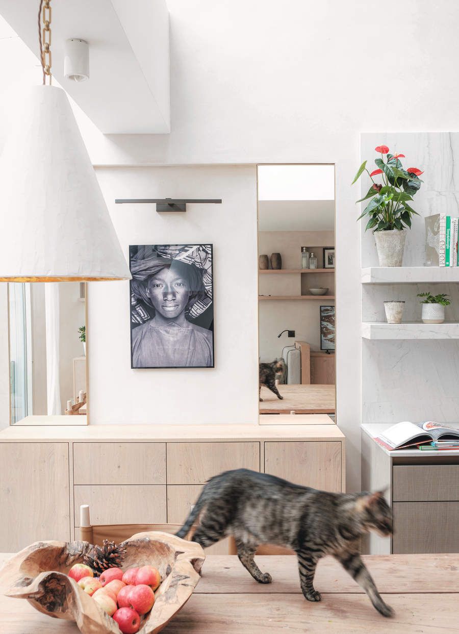 kitchen wall decor with mirror